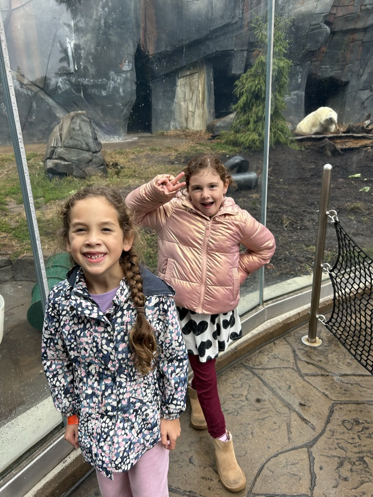 girls at the zoo