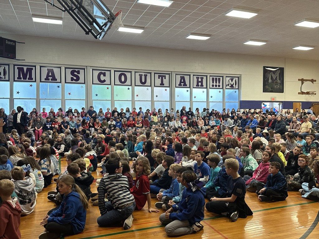Students at Veteran's Day Assembly