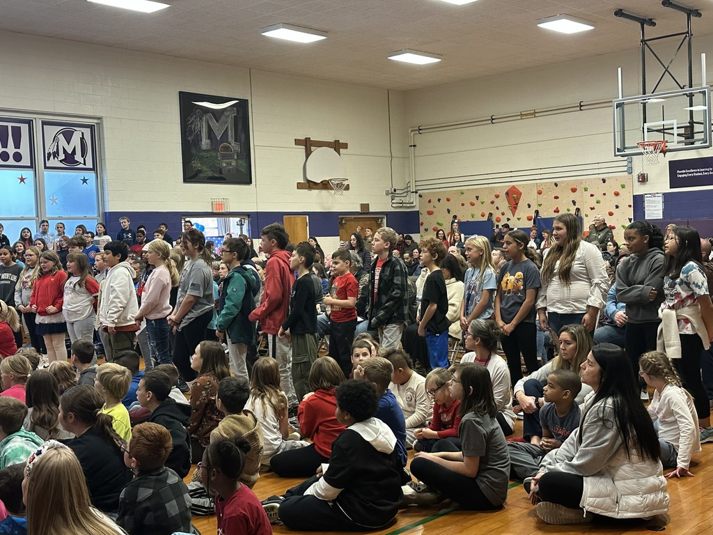 Students at Veteran's Day Assembly