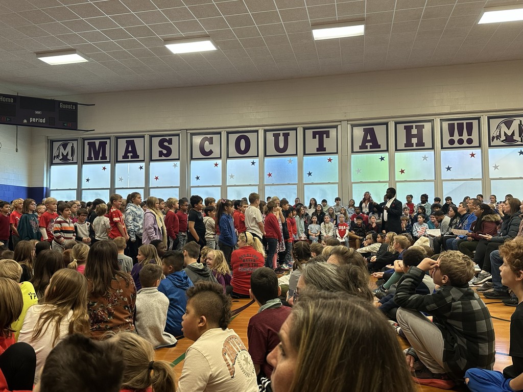 Students at Veteran's Day Assembly