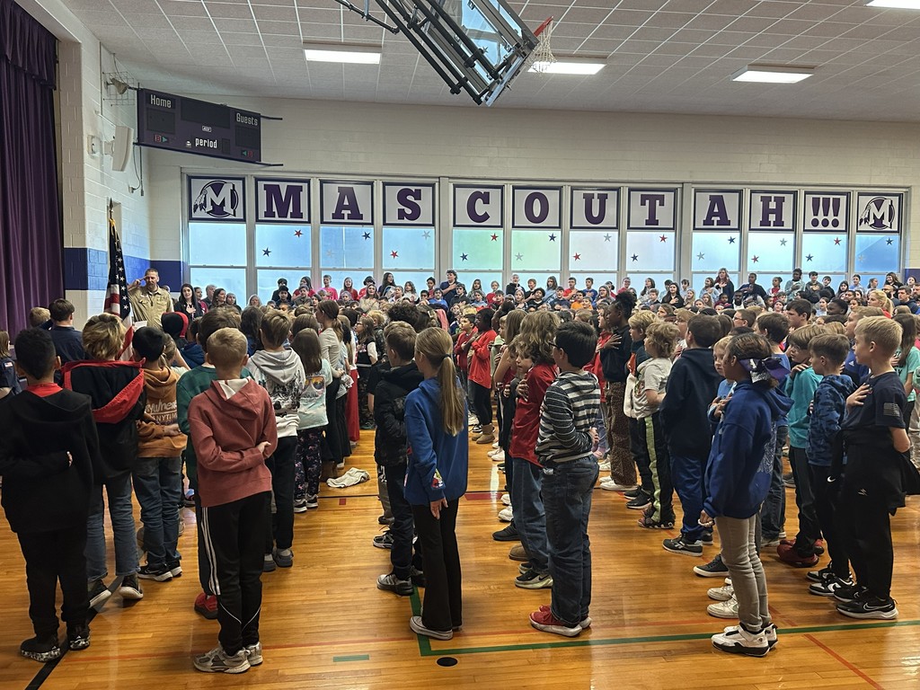 Students at Veteran's Day Assembly