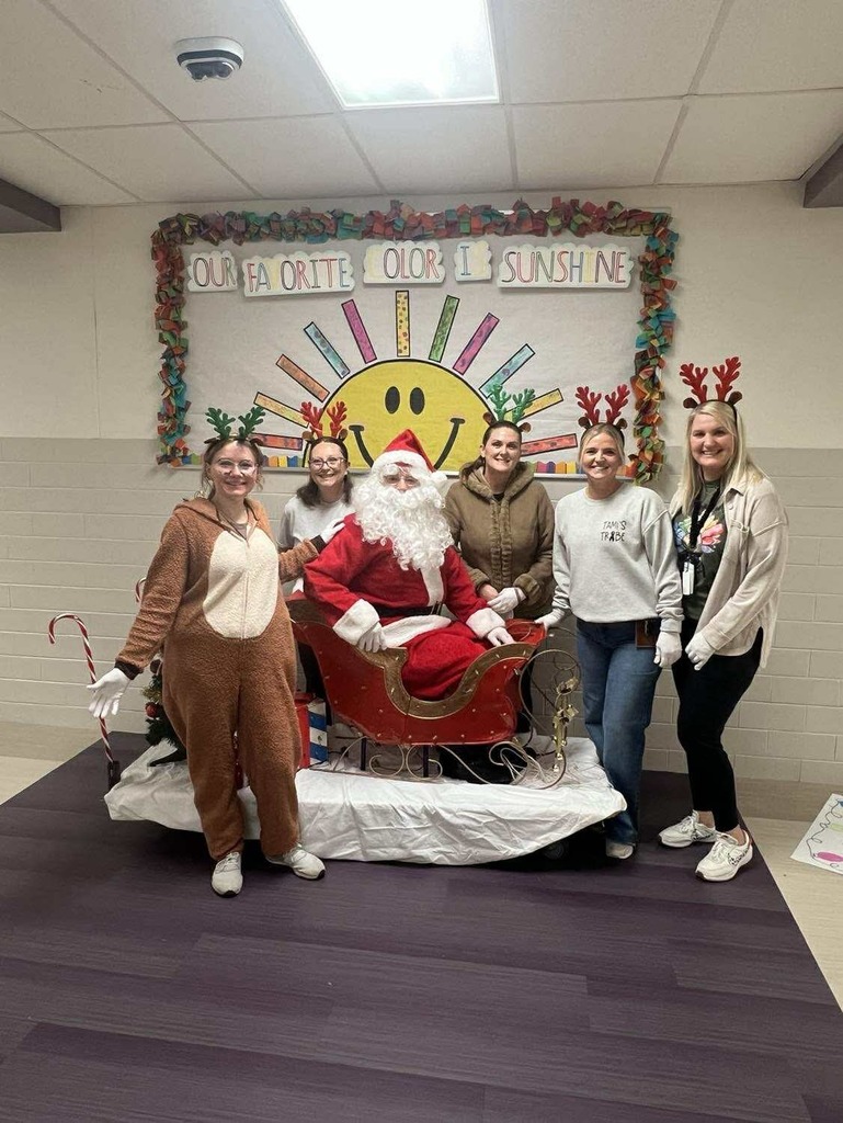 Santa and his reindeer