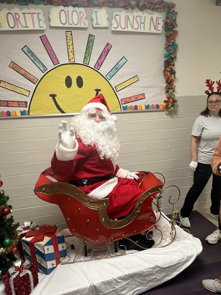 Santa and his sleigh