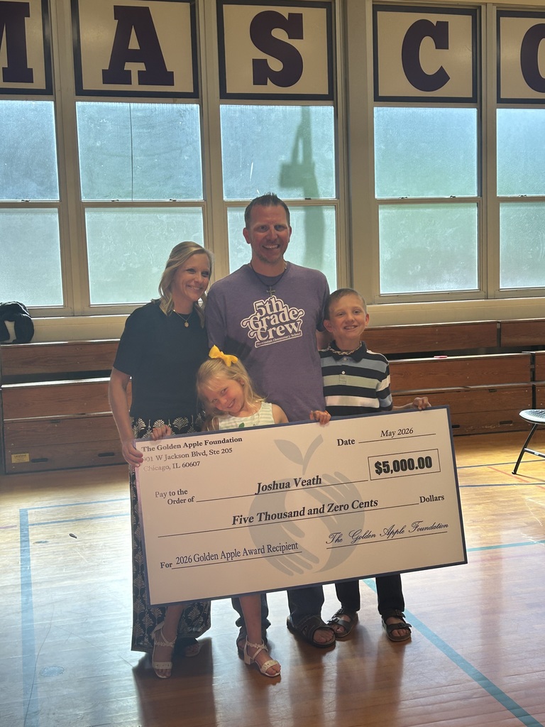 MES celebrates Josh Veath for his Golden Apple Excellence in Teaching award