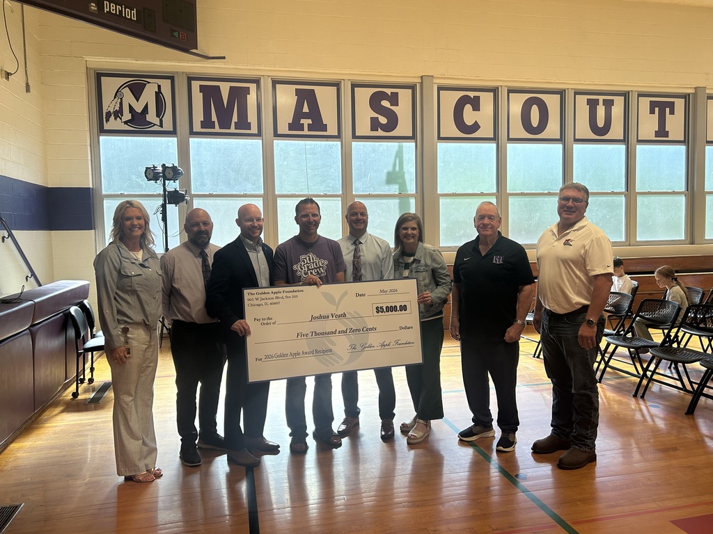 MES celebrates Josh Veath for his Golden Apple Excellence in Teaching award