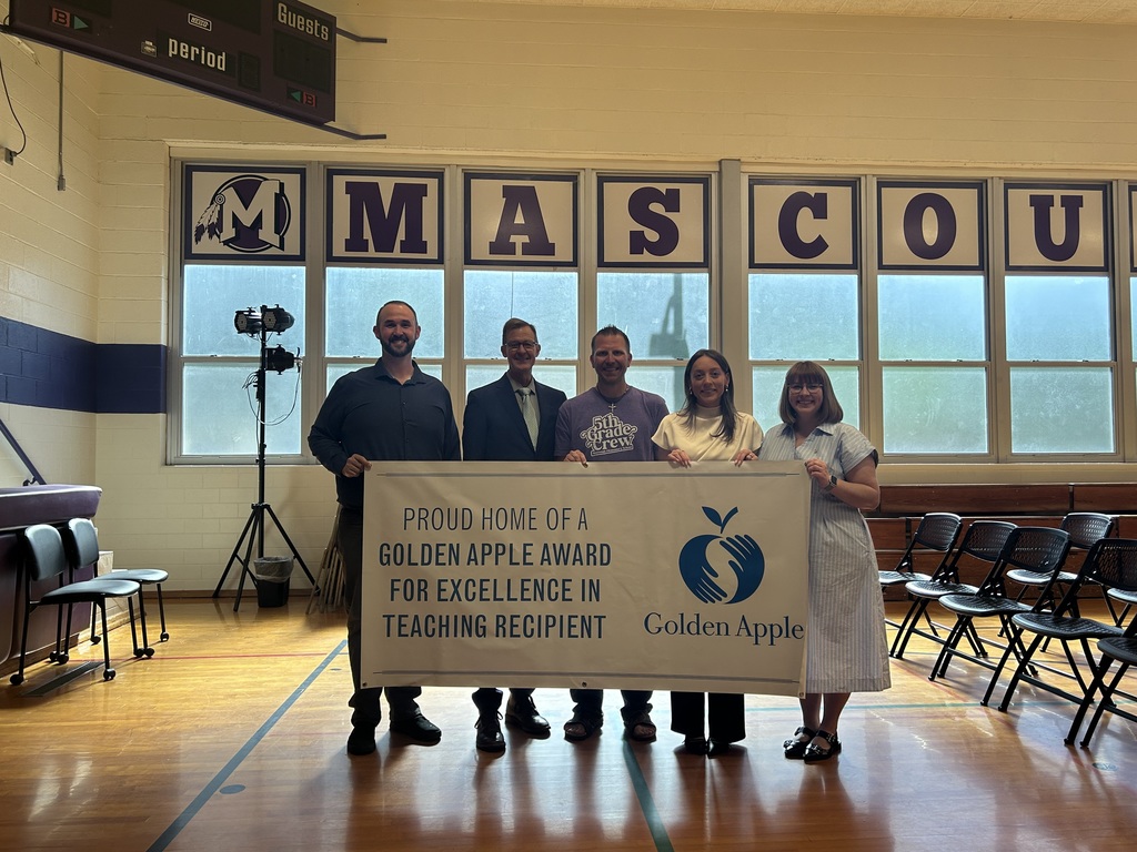 MES celebrates Josh Veath for his Golden Apple Excellence in Teaching award