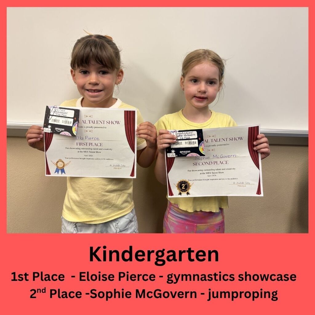 Kindergarten talent show winners