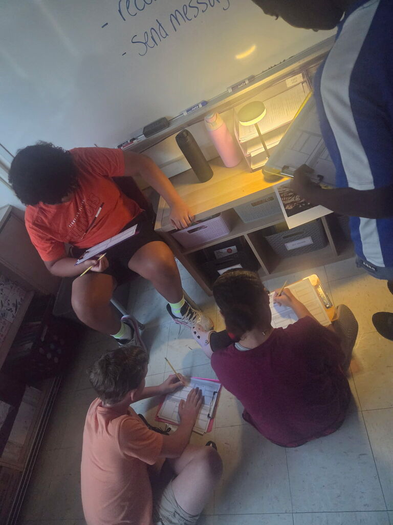 Students examine cave art and theorize why it was created.