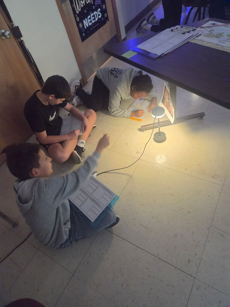 Students examine cave art and theorize why it was created