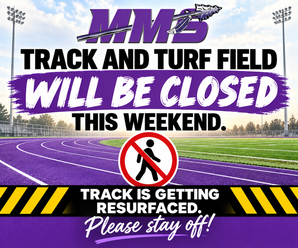 MMS Track and Turf Field will be closed this weekend. 