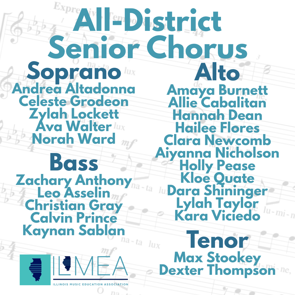 All-District Senior Chorus Results