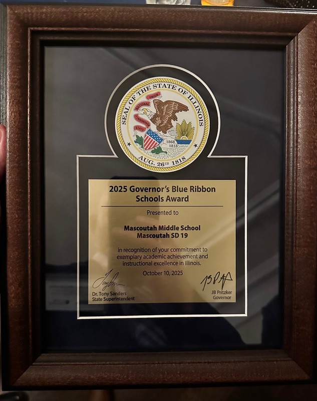 Blue Ribbon Award Plaque