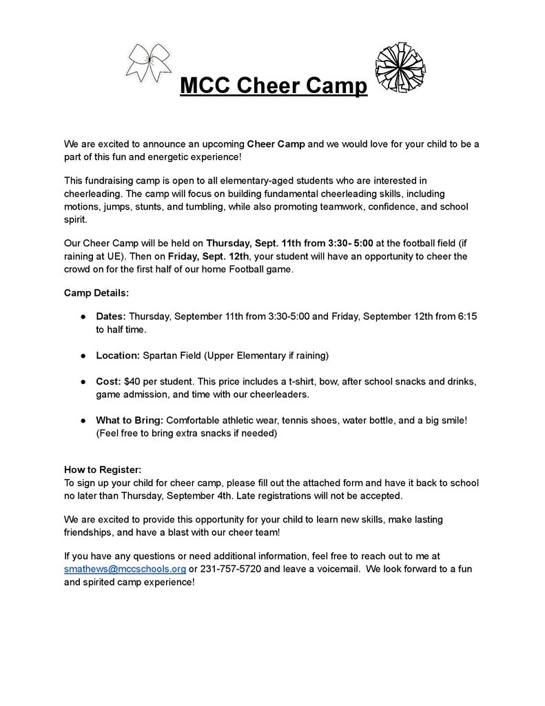 MCC Schools Cheer Camp