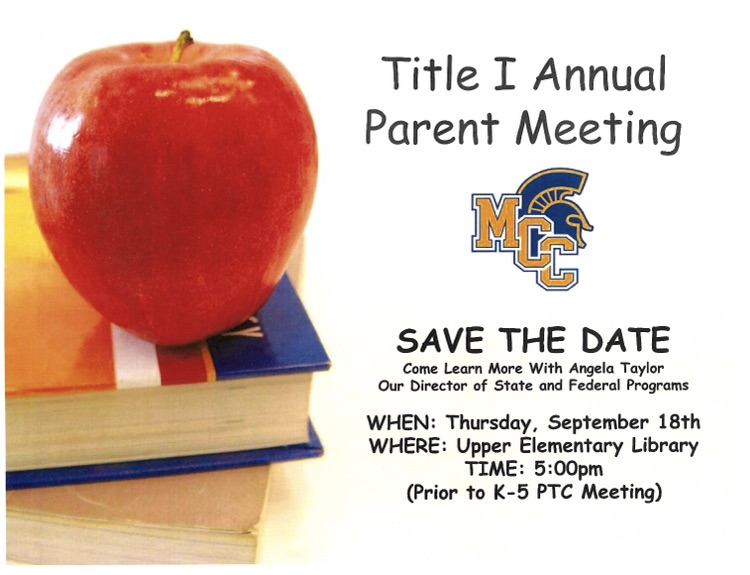 MCC schools title I parent meeting