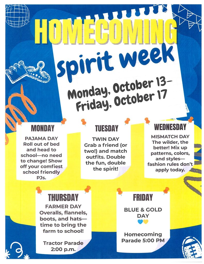 Middle School Spirit Days