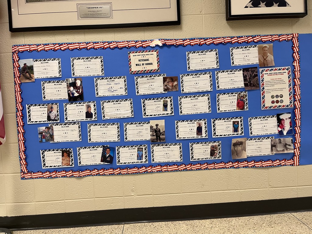 Wall of Honor for Veterans Day.