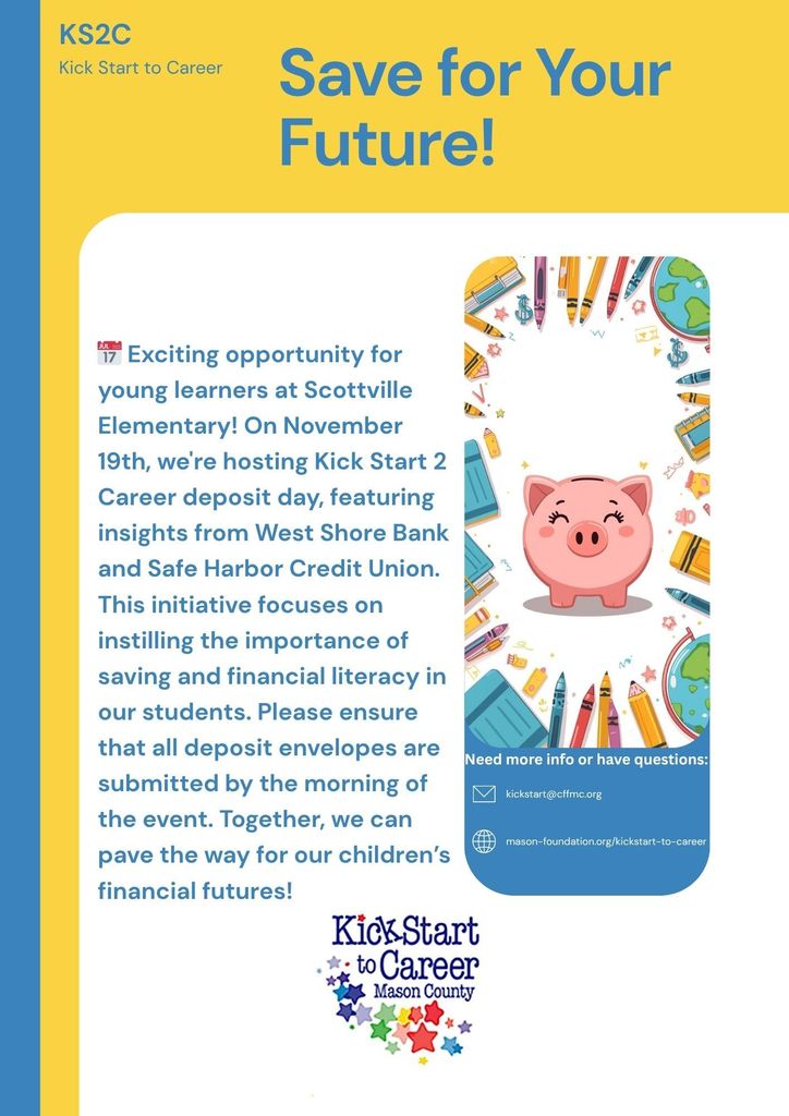 MCC Schools Scottville Elementary Kickstart 2 Career Deposit day