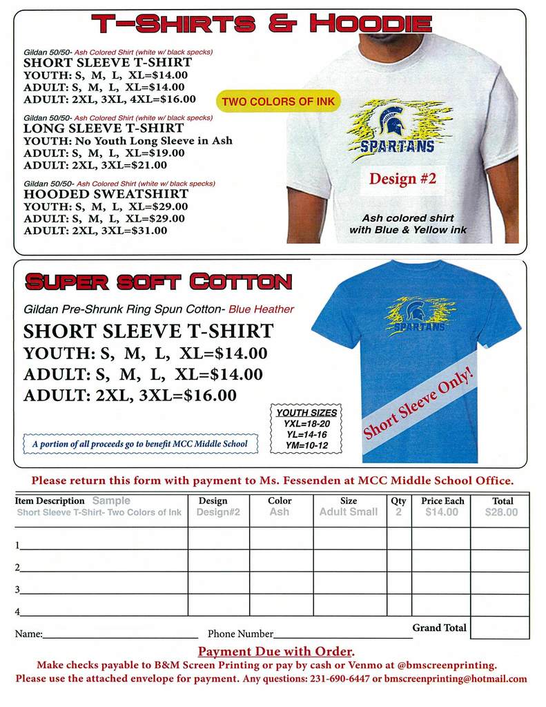 Middle School Shirt Sale