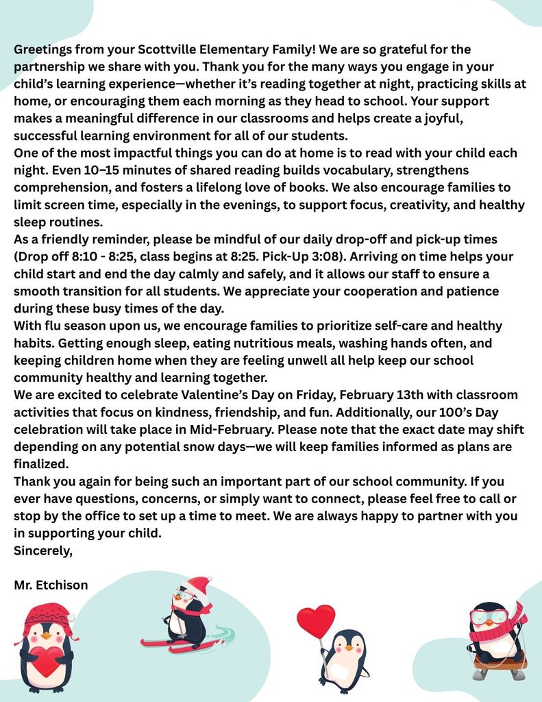 MCC Schools Scottville Elementary February Newsletter