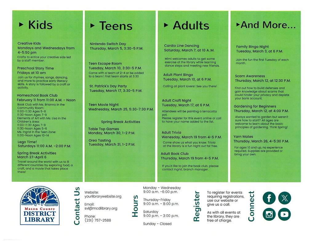 March Scottville Library Page 2