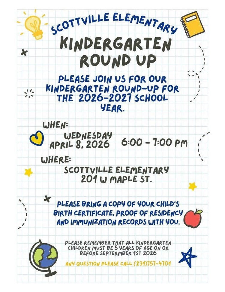 MCC schools Scottville elementary kindergarten round up 