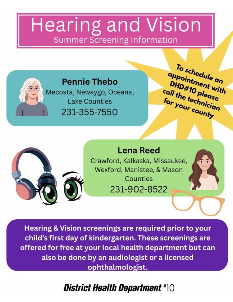 MCC schools Scottville elementary hearing and vision screening
