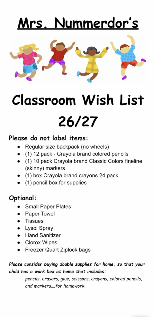 MCC schools Scottville elementary classroom wish lists