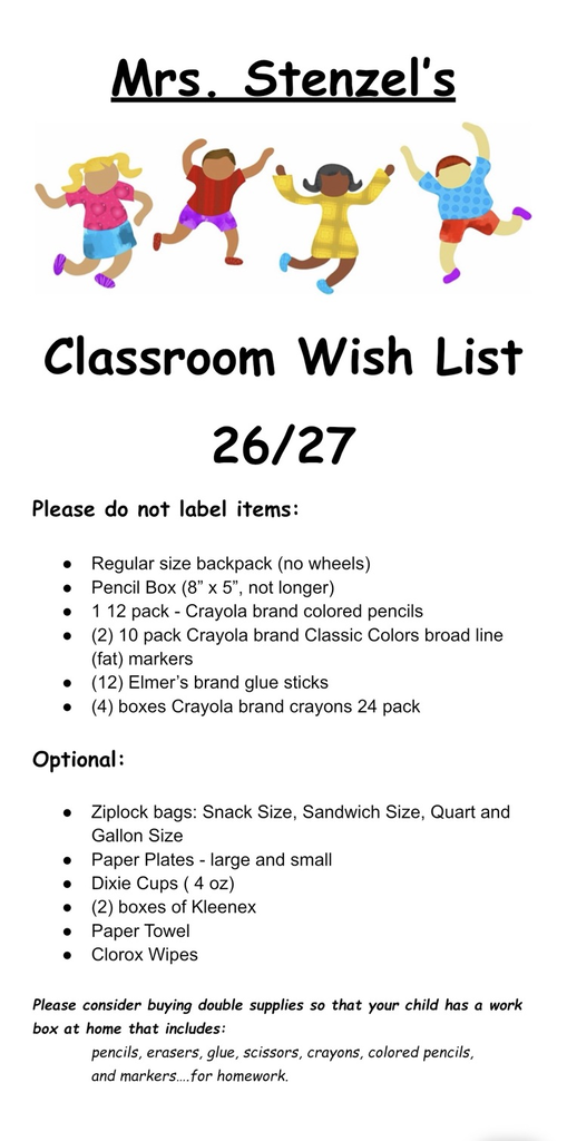 MCC schools Scottville elementary classroom wish lists