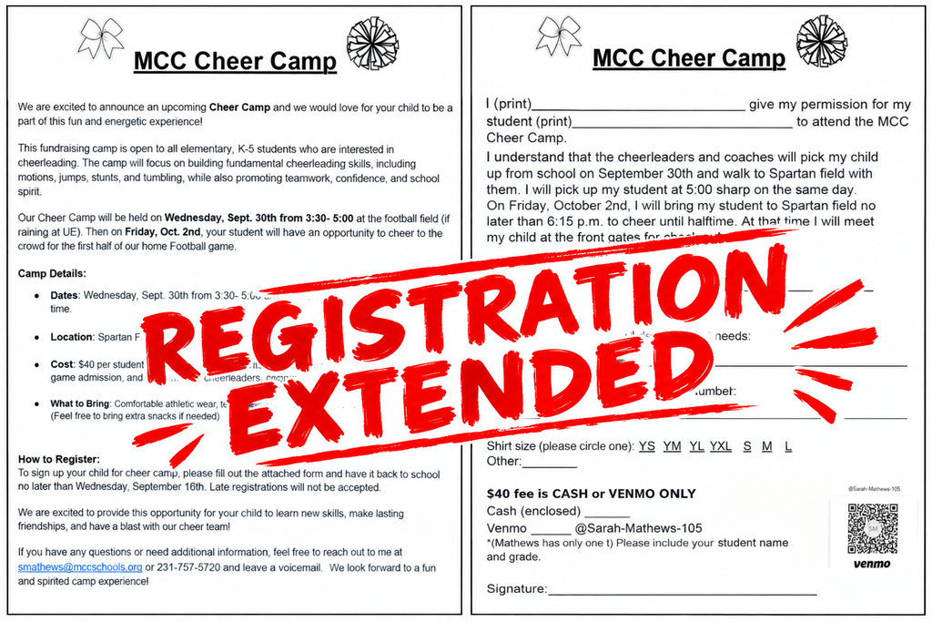 MCC Schools Cheer Camp registration extended