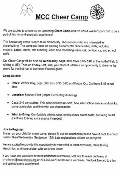 MCC schools cheer camp