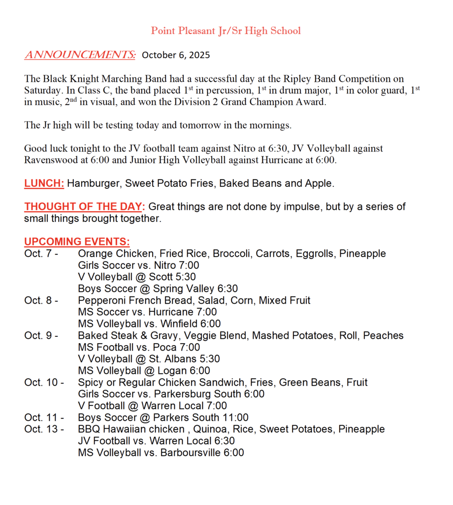 announcements 