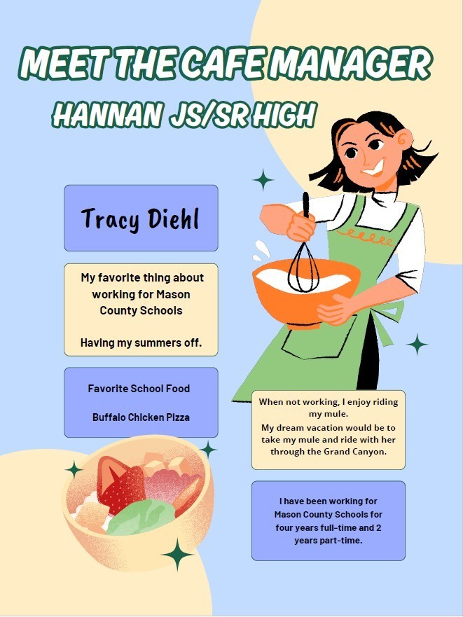 Tracy Diehl cafeteria mananger of the week