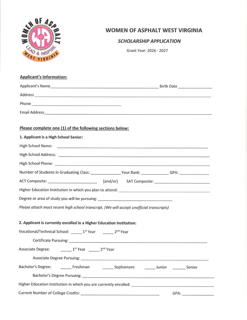 Scholarship Information: