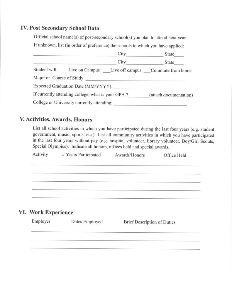 Scholarship Information: