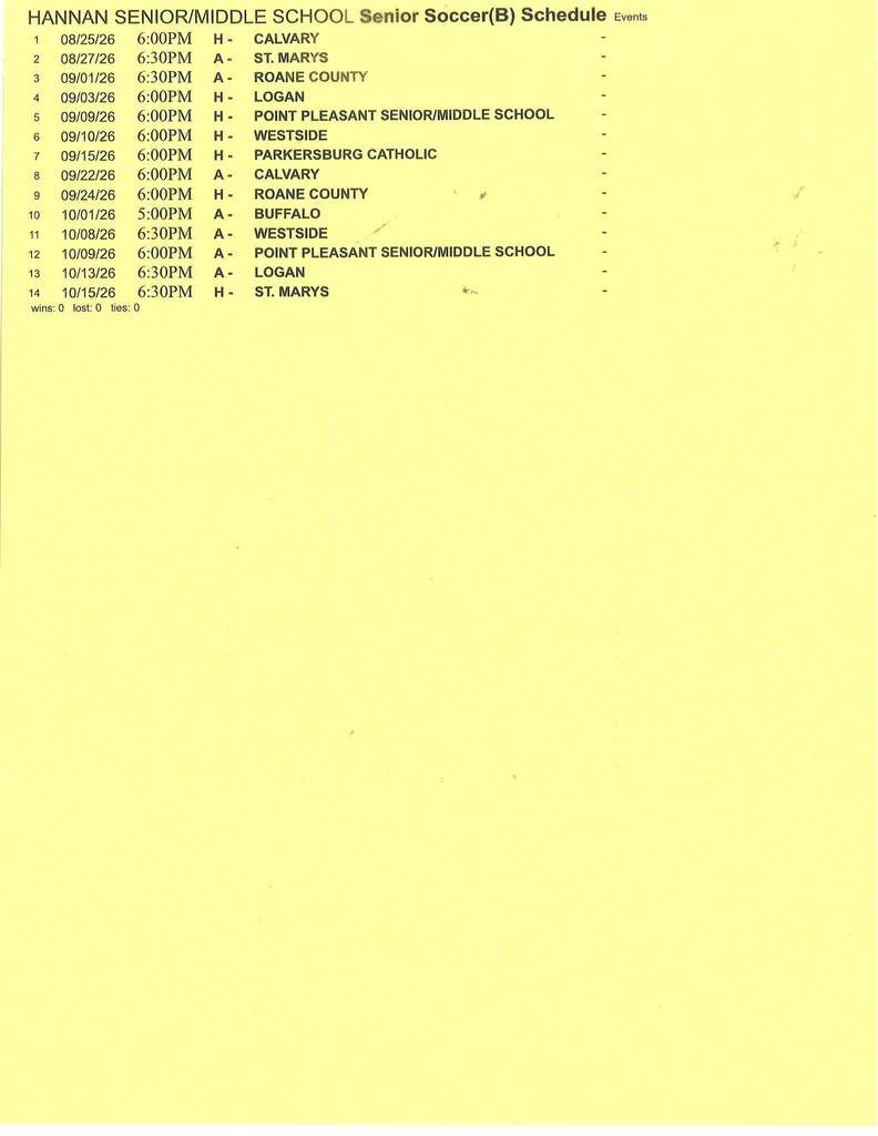 schedule 