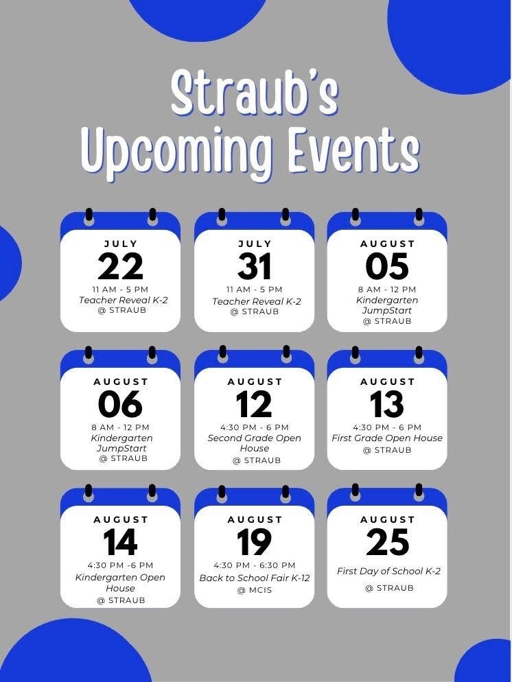Straub Upcoming Events