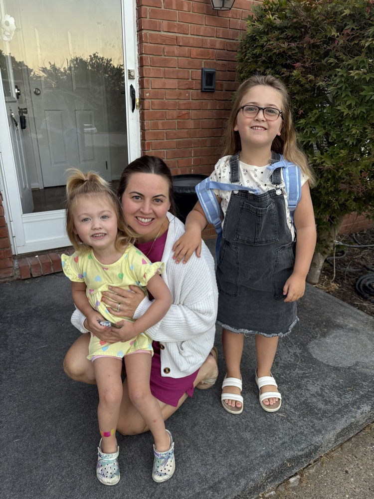 Mrs. Jolley and her two daughters 