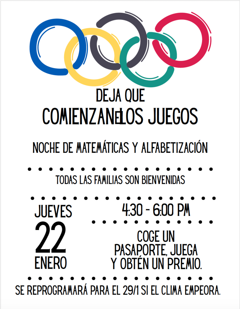 spanish math literacy night