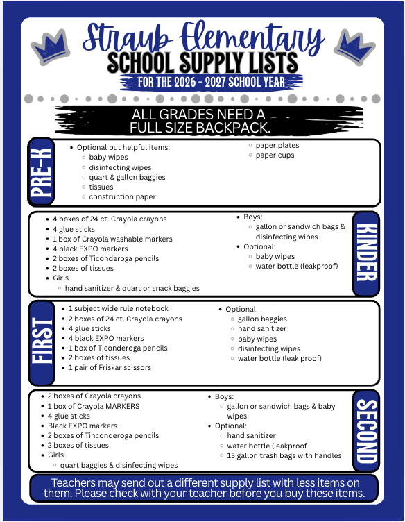 School Supply List
