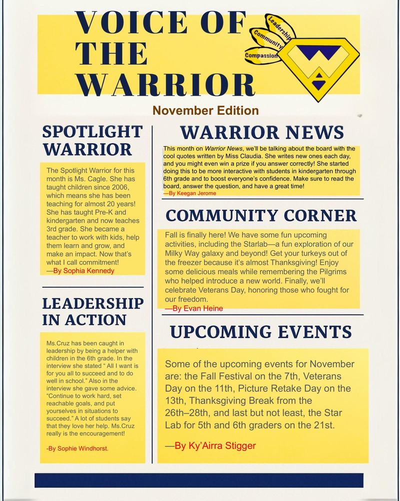 November Voice of the Warrior