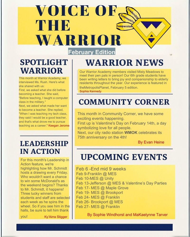 February Voice of the Warrior