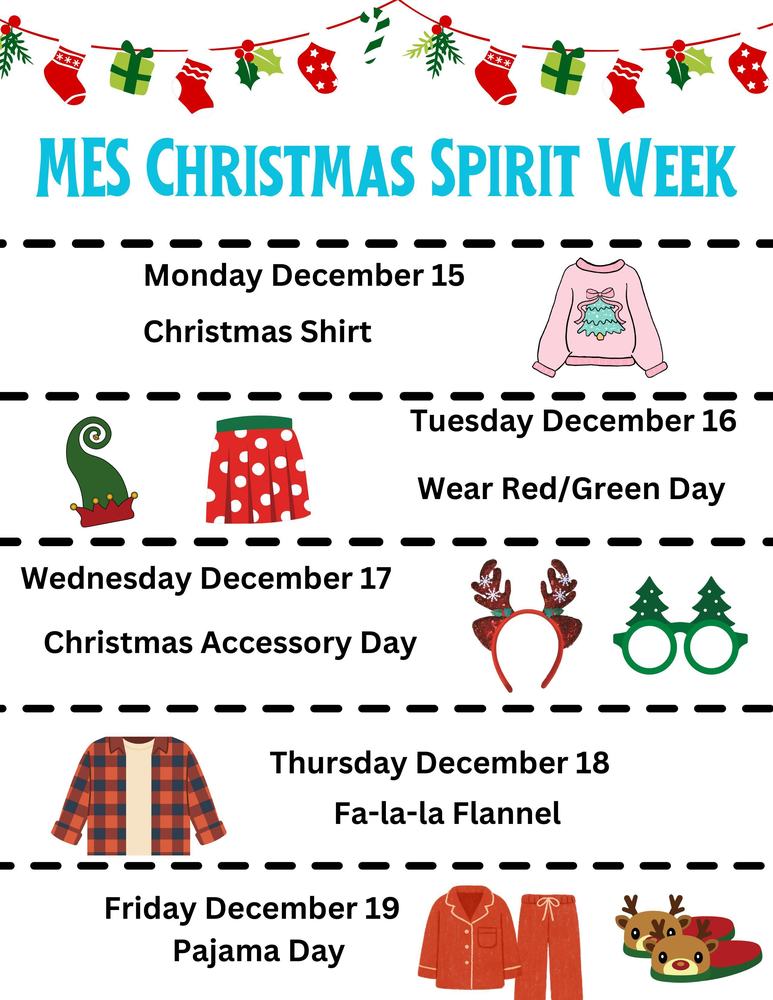 MES Christmas Spirit Week 2025