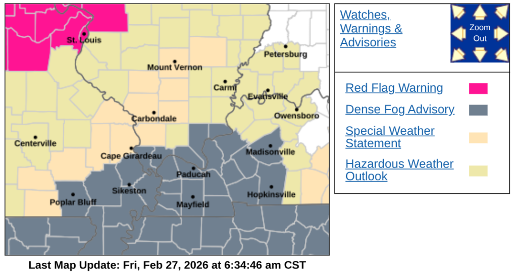 Dense Fog Advisory Image from February 27