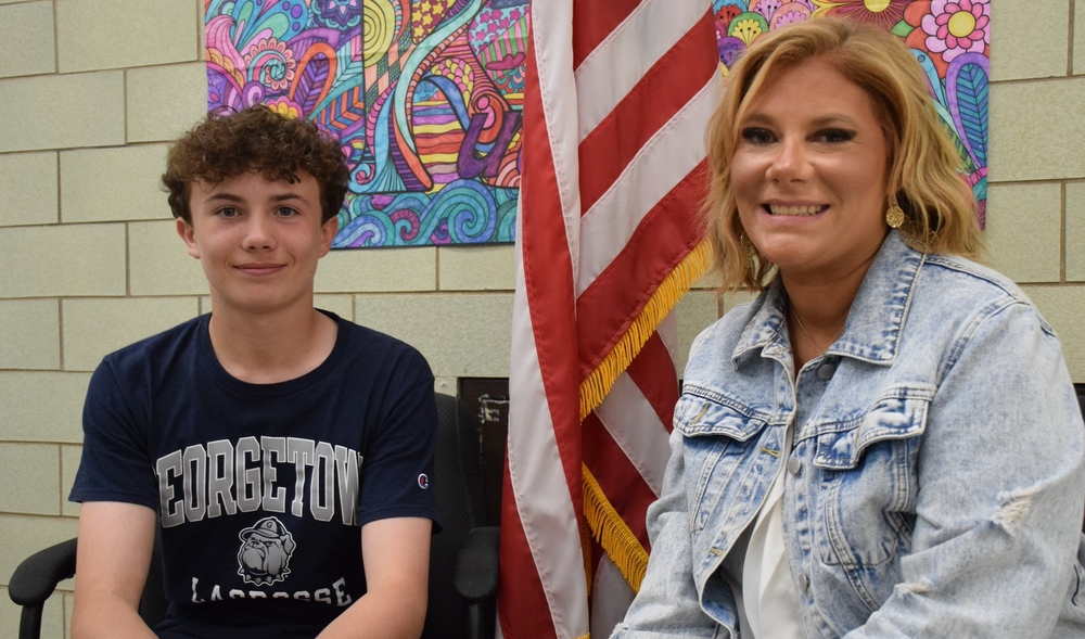 Ryan and his teacher, Ms. Camilleri