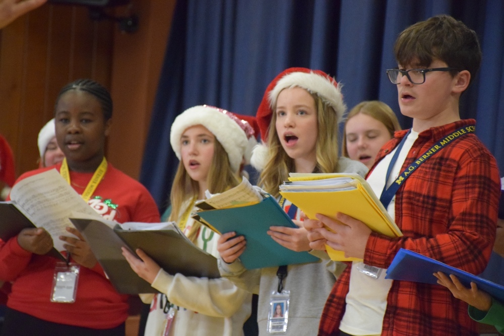 Berner Vocal Points Group performing at elementary schools