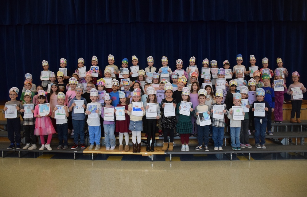 Lockhart Grade 1 students displaying their stories