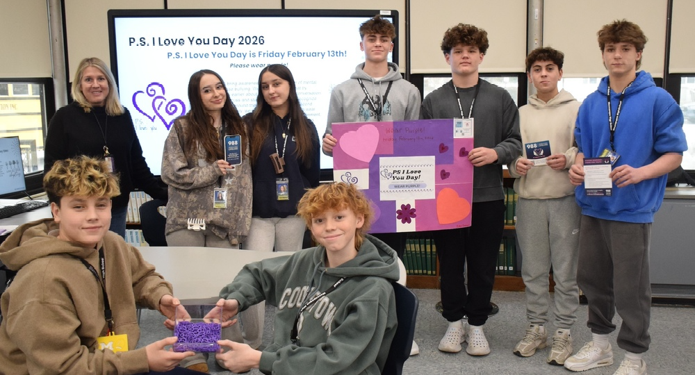 Ames students participating in PS I love you day