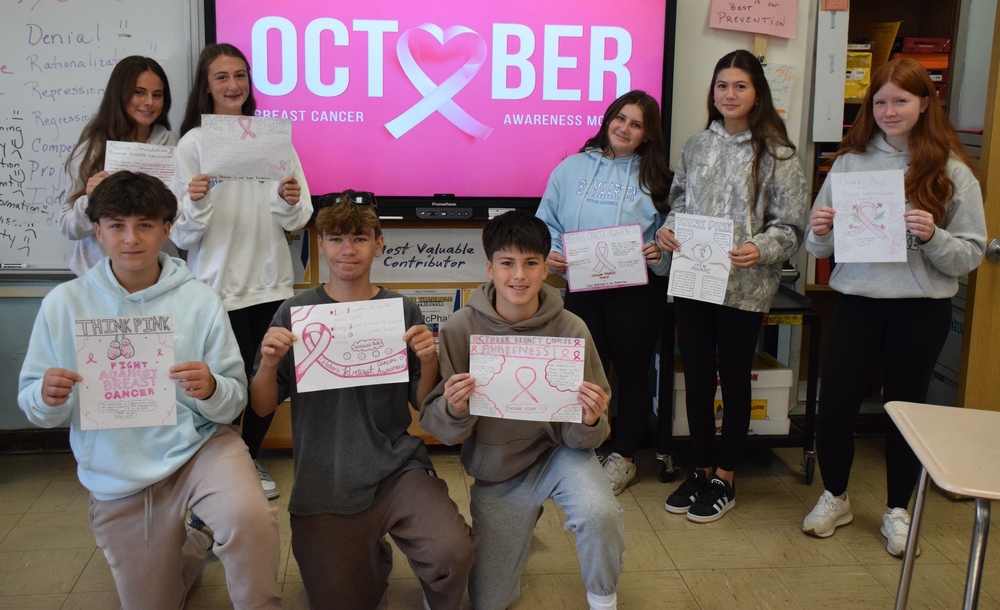 ames students showing support for those battling breast cancer