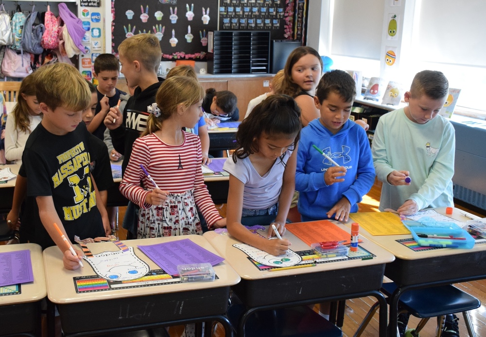 Fairfield students working on their postive traits project
