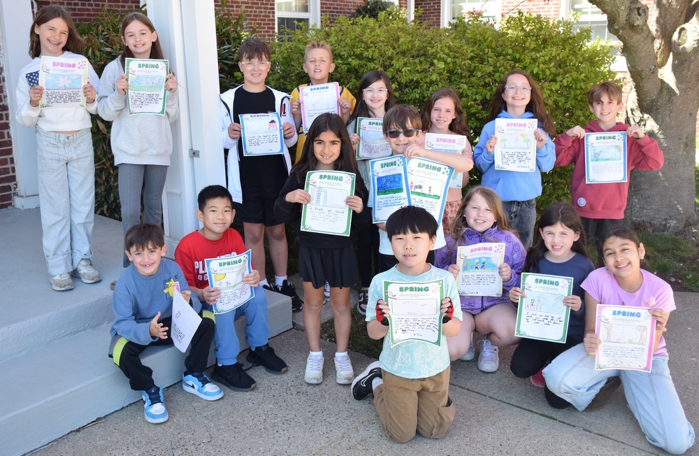 Fairfield students displaying their spring activities projects